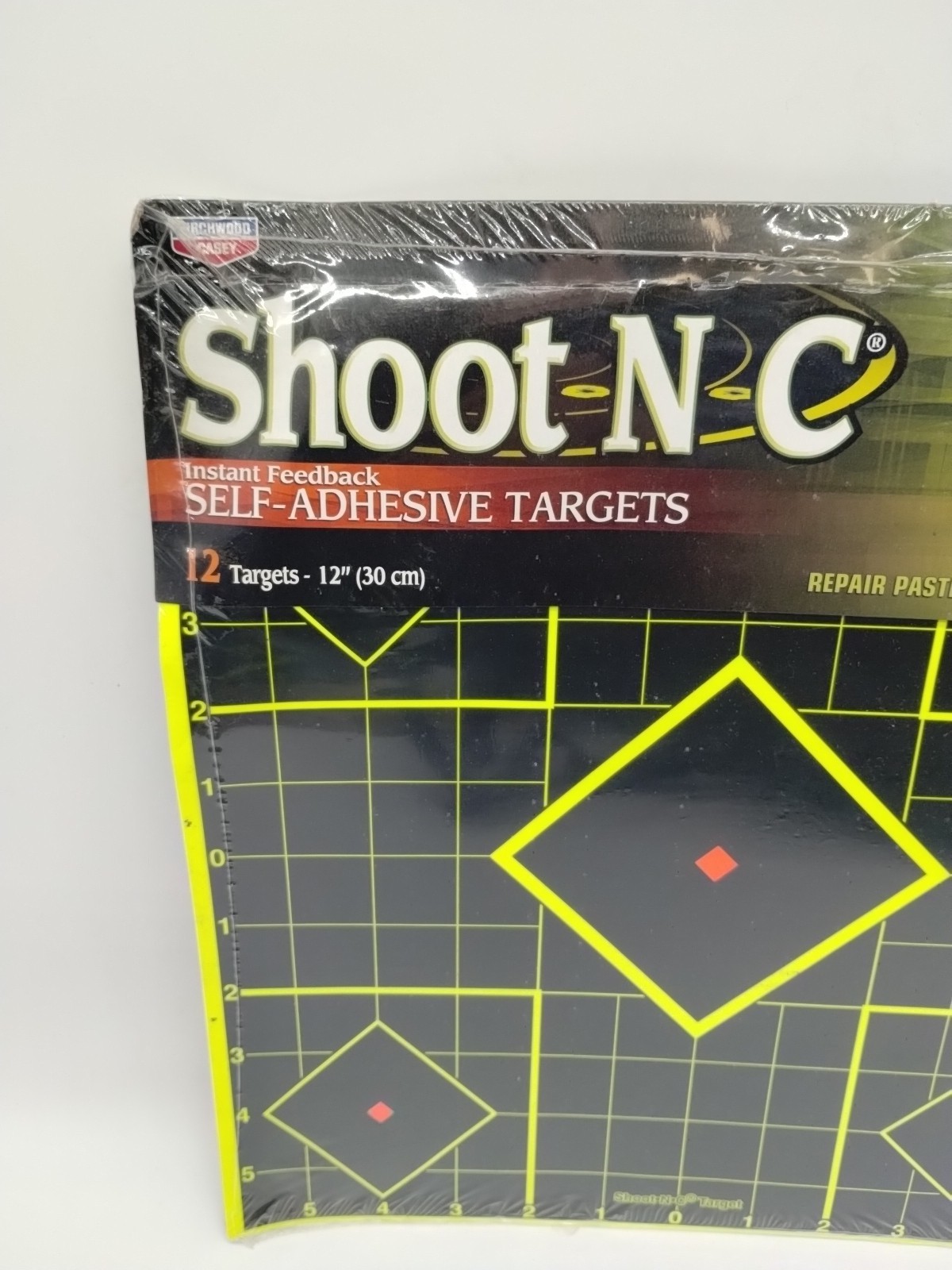 SHOOT-N-C 12 Inch Targets - 12 Count Pack Self Adhesiv