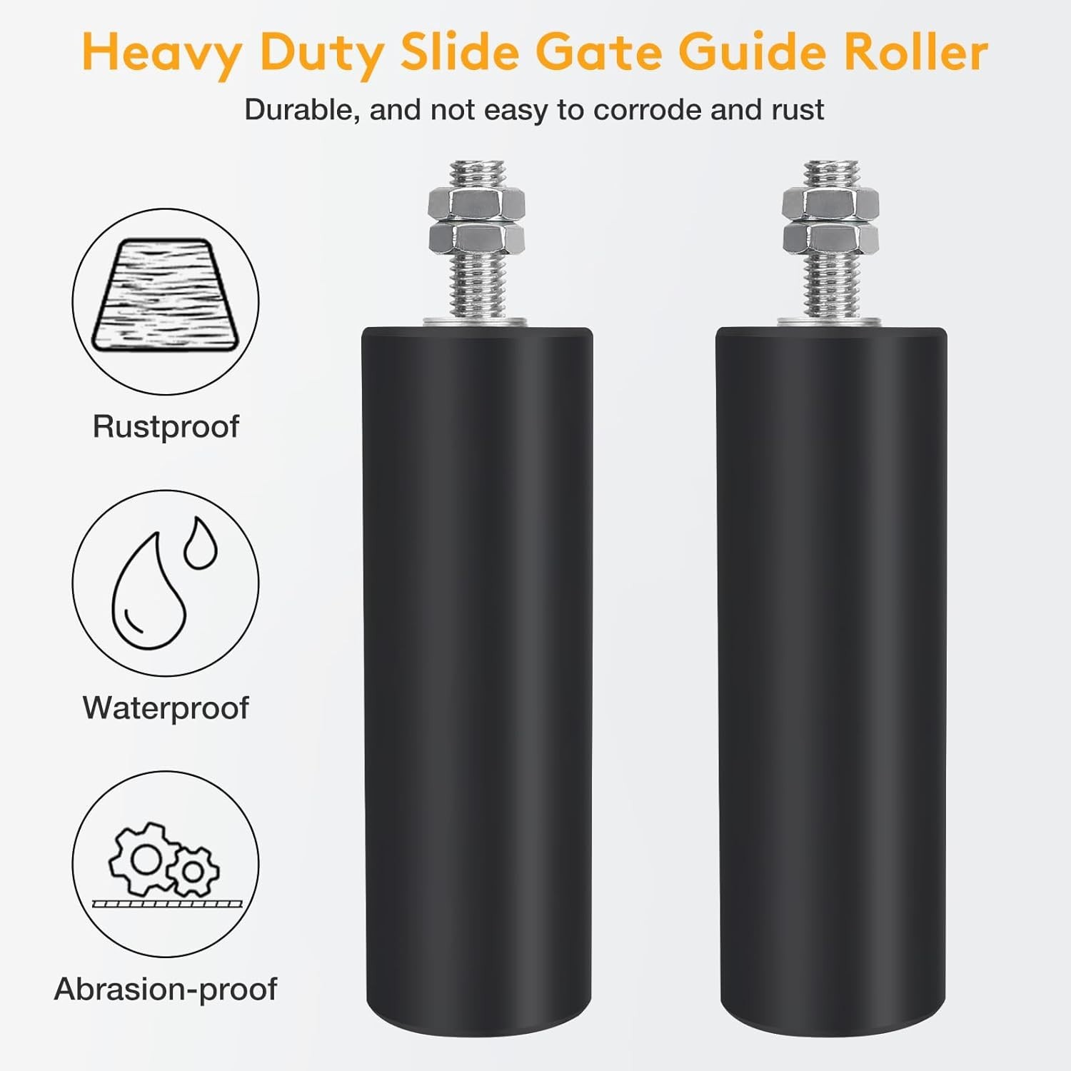 Universal Adjustable 6-Inch Gate Roller Guide, Perfect for All Sliding Gates