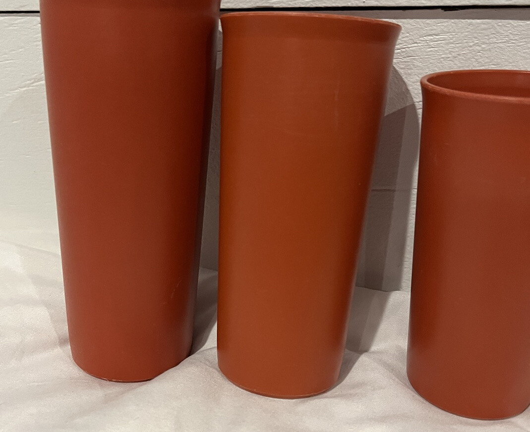Tupperware Stackable Tumbler Cup Set of 3x Vintage