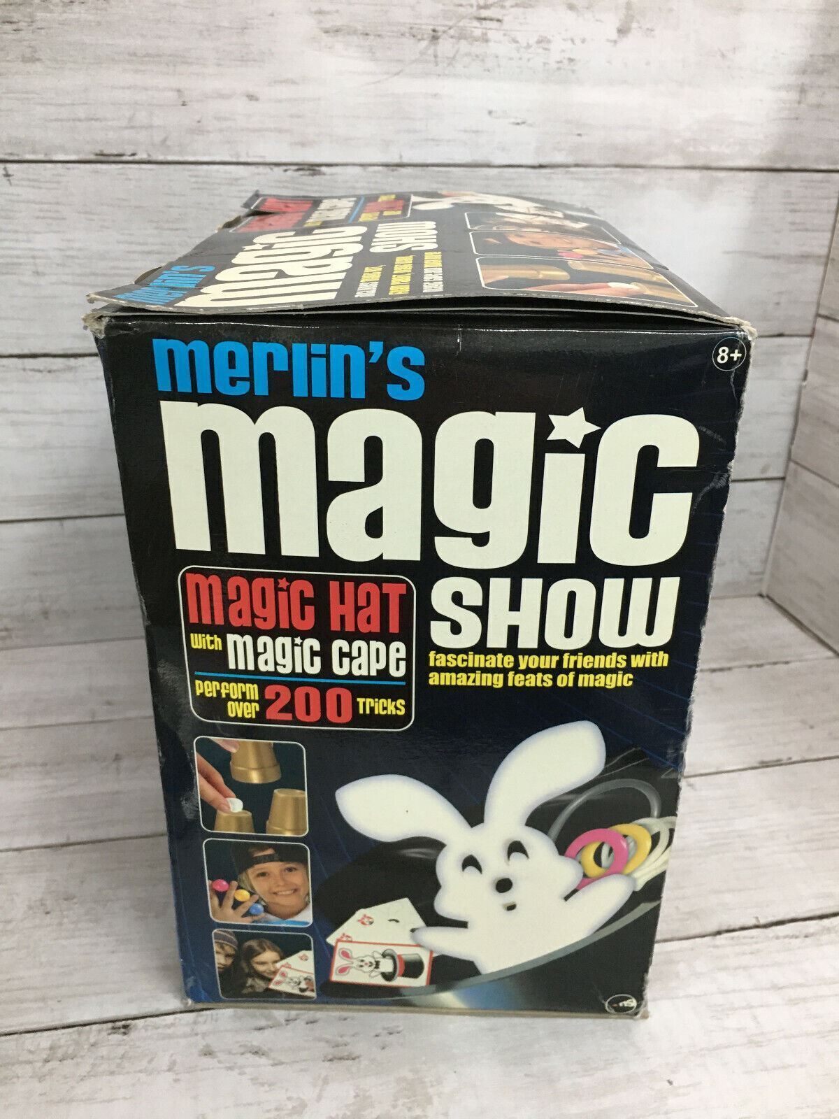 MERLIN'S MAGIC SHOW Over 200 Tricks: Magic Hat w/ Cape, Wand