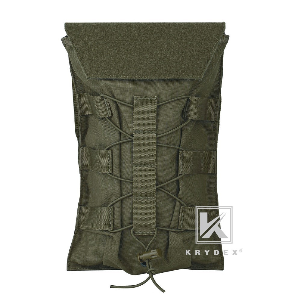 KRYDEX Tactical Hydration Carrier MOLLE Backpack Outdoor Panel for Vest Green