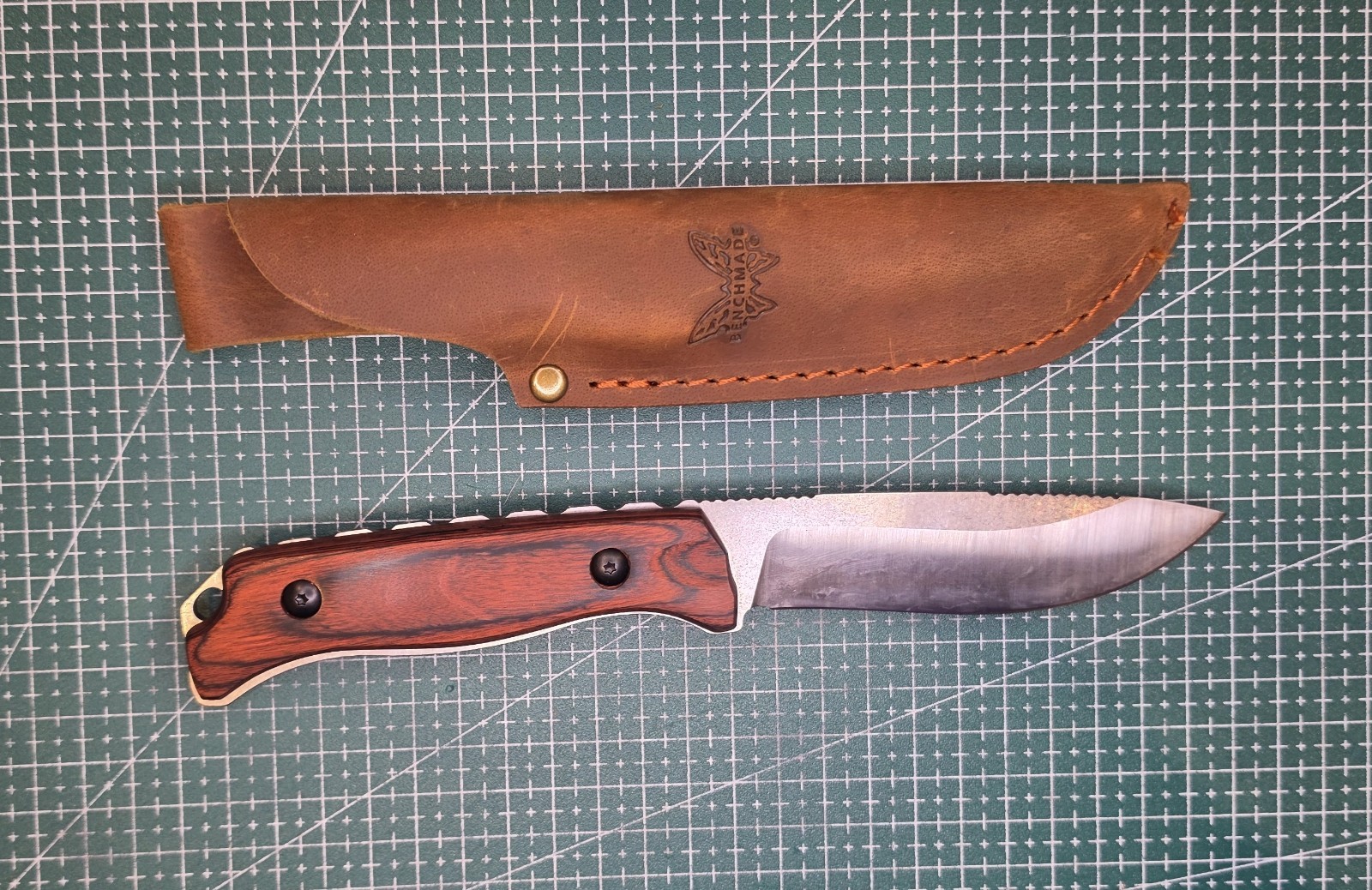 Benchmade Saddle Mountain Skinner | Stabilized Wood | Drop-point