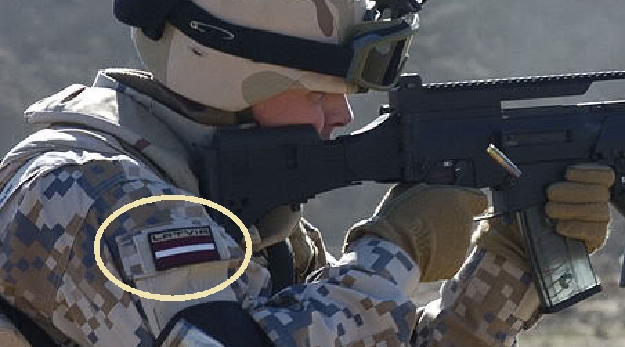 ELITE PROFESSIONALS COALITION FORCES OPERATOR burdock SSI: LATVIA LATVIJA FLAG