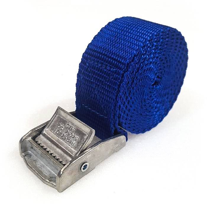 6 Buckled Straps 25mm Cam Buckle 1.5 meters Long Heavy Duty Load Securing Blue
