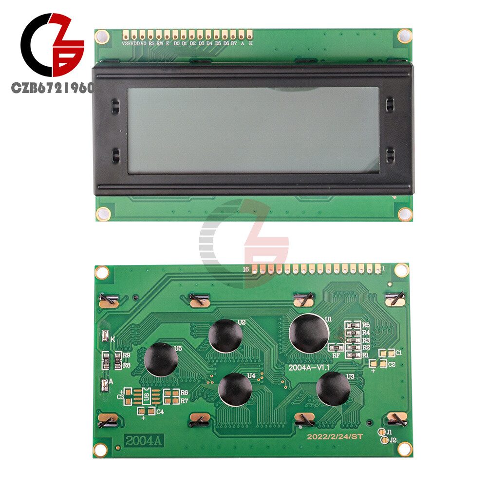 2004A LCD Display Module Character 20x4 Blacklight Display Gray Blue Screen 5V