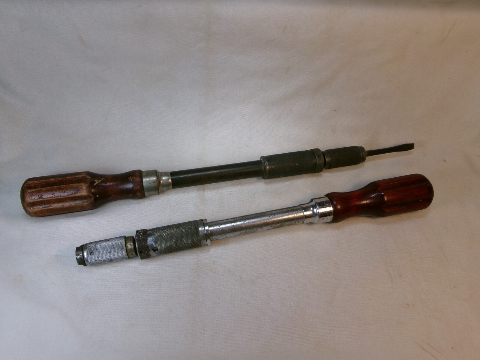 Vintage Craftsman BB and F Circled Spiral Ratcheting Push Screwdrivers ~ USA