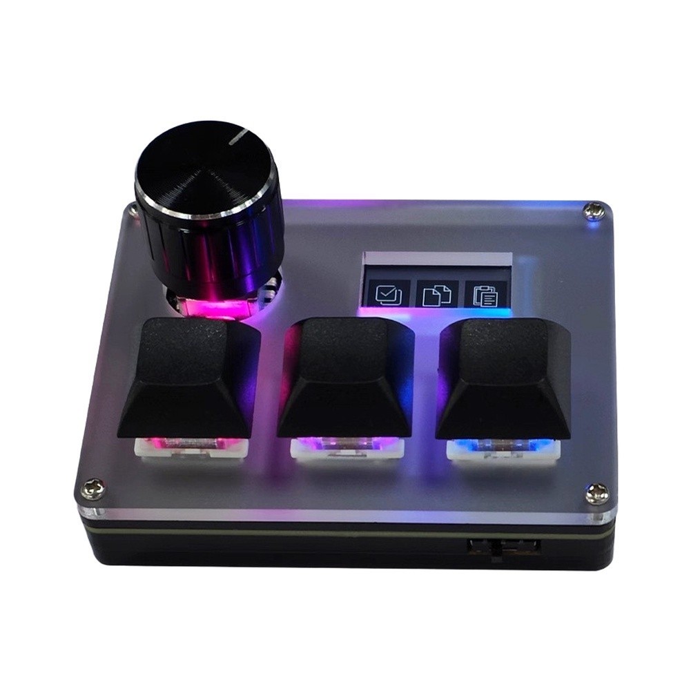 Compact 3-Key LCD For gaming Keyboard for Gamers and Remote Office Workers
