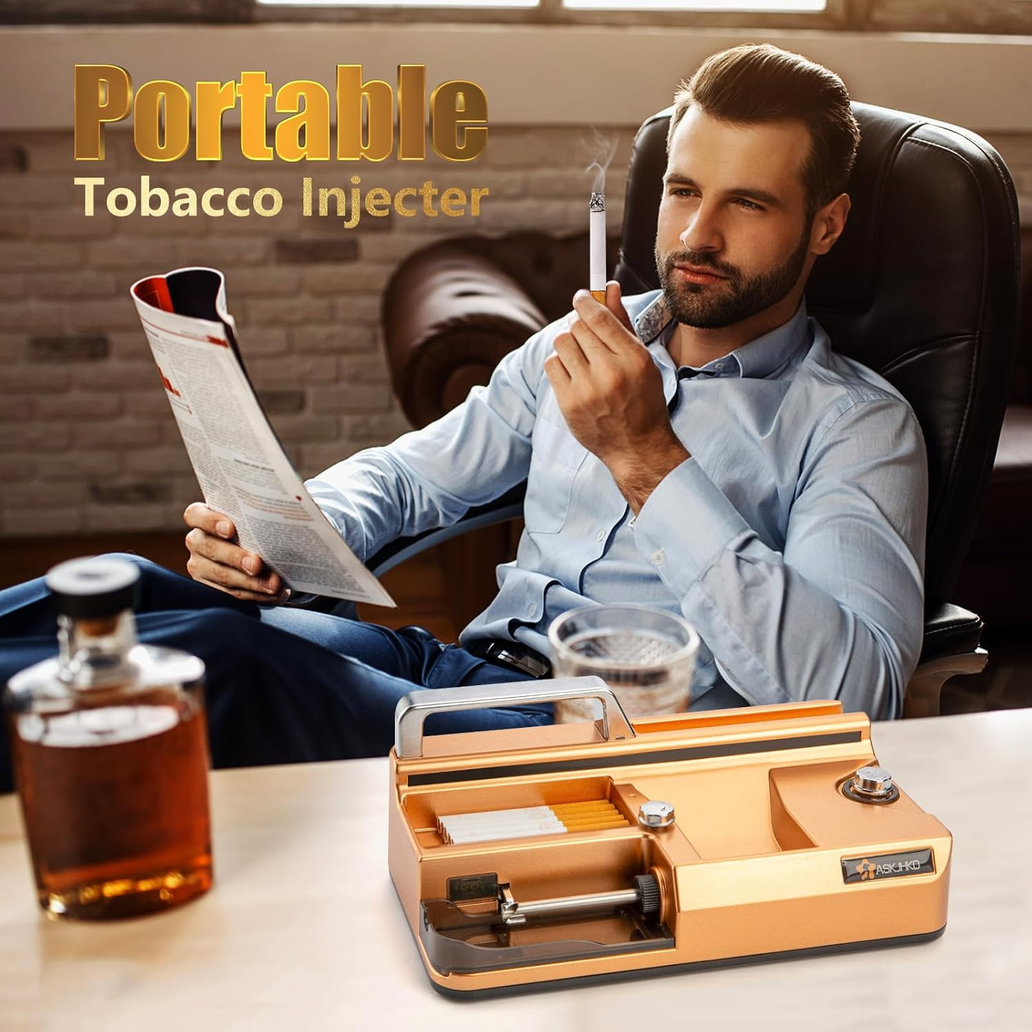 Electric Cigarette Rolling Machine, Automatic Cones Loader, Mini Portable Pre Ro