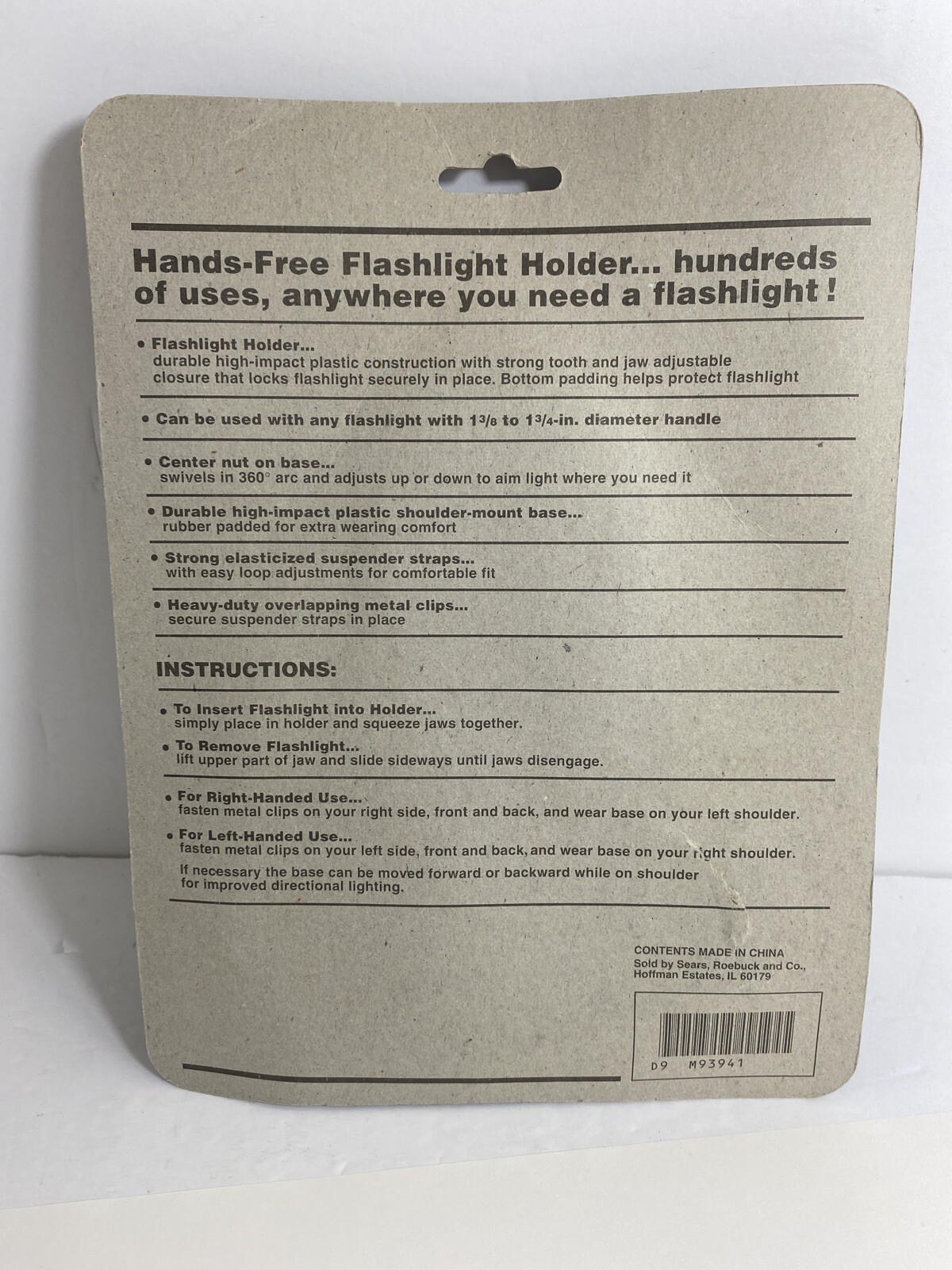 Flashlight Holder Hands-free Sears #993941