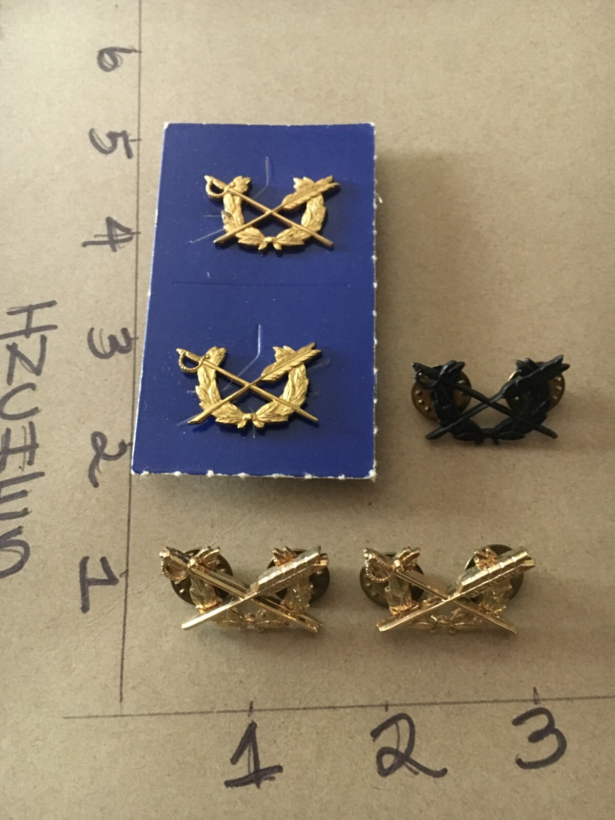 US Army JAG , cb - Unit Crest, DI, DUI SET OF 5 collar, hat HM G-23