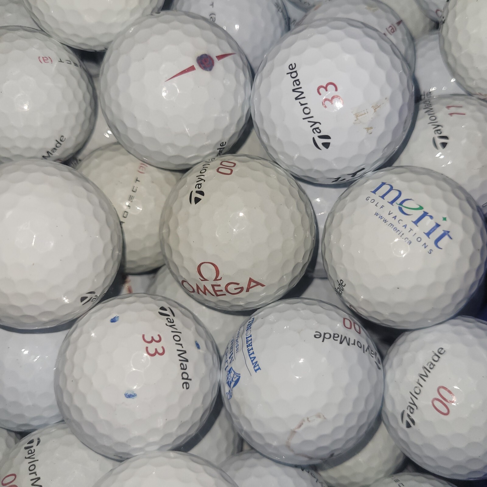 24 TaylorMade Project (a) Used Golf Balls 4A Grade AAAA
