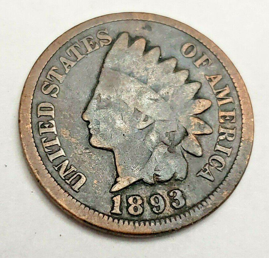 1893 P Indian Head Cent / Penny CULL **FREE SHIPPING**
