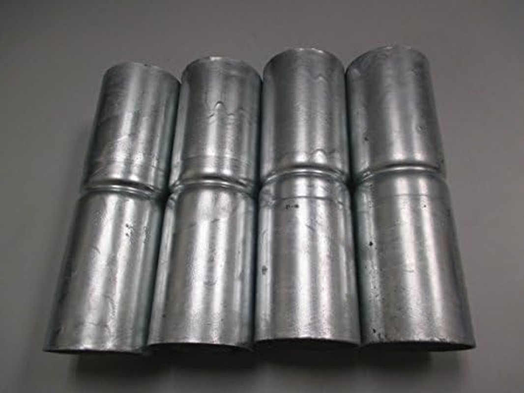 Chain Link Fence Top Rail Sleeves Galvanized Steel 4 Pc Pack 1-5/8" X 6"