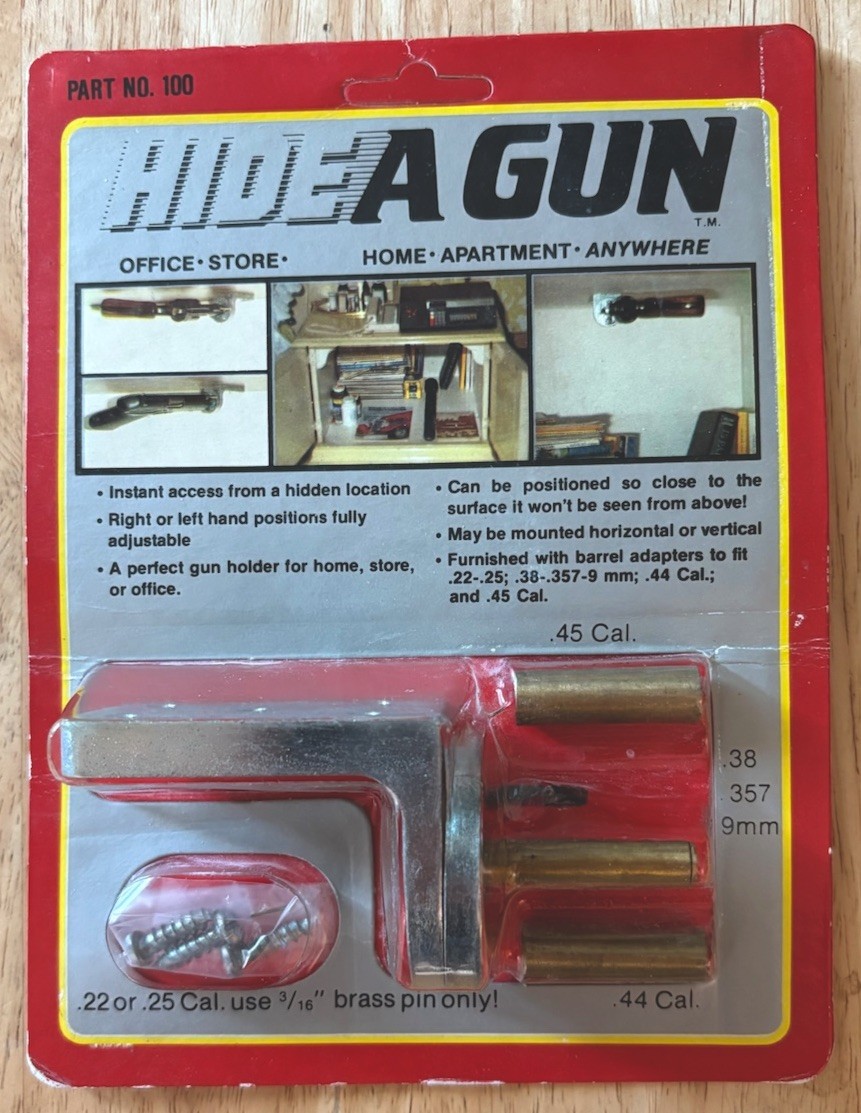 Hide A Gun Part No.100 Calibers .45 .38 .357 .9mm .44 .22 Or .25