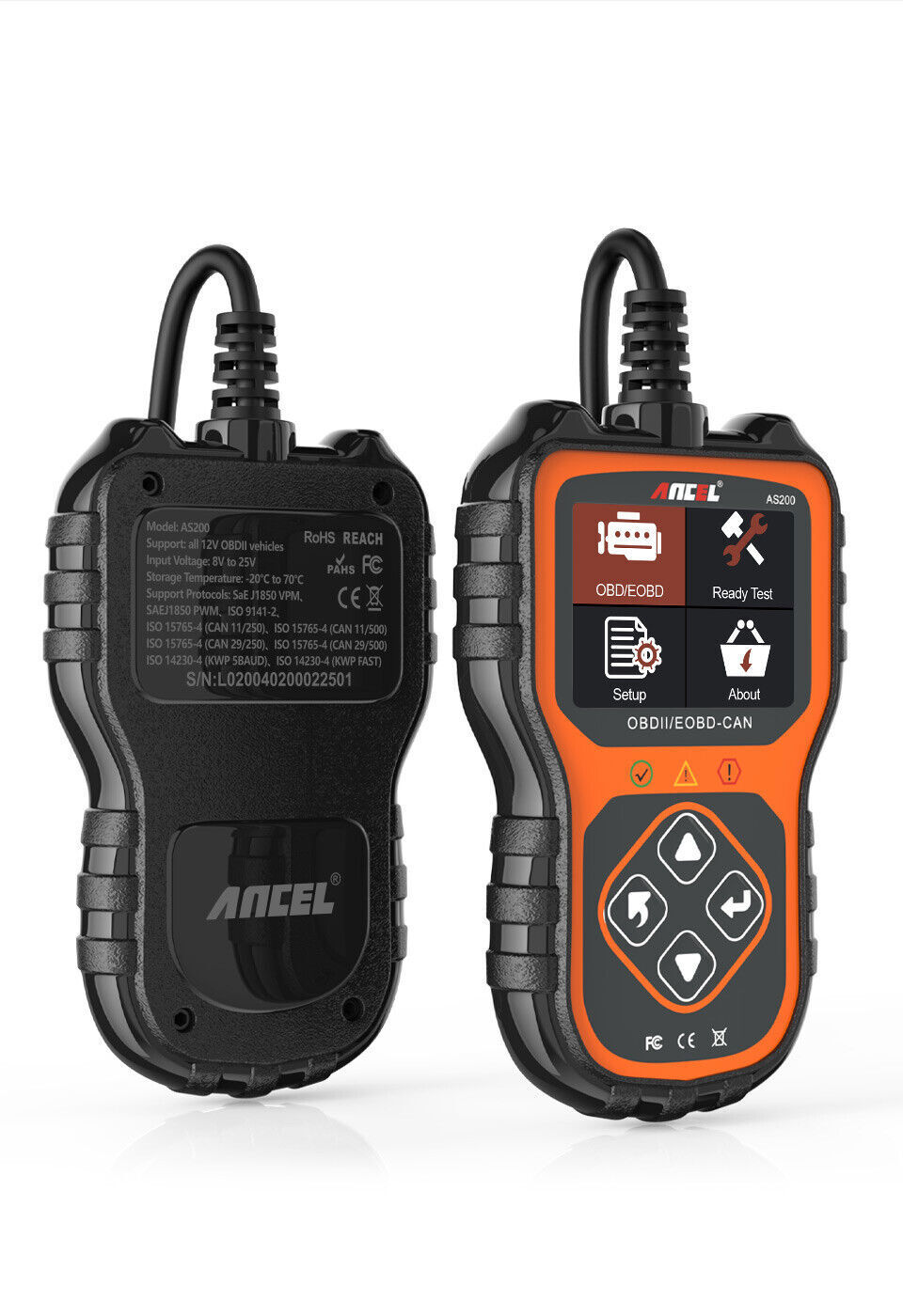 ANCEL AS200 OBD2 Scan Tool Automotive Scanner Car Engine Code Reader SMOG Test