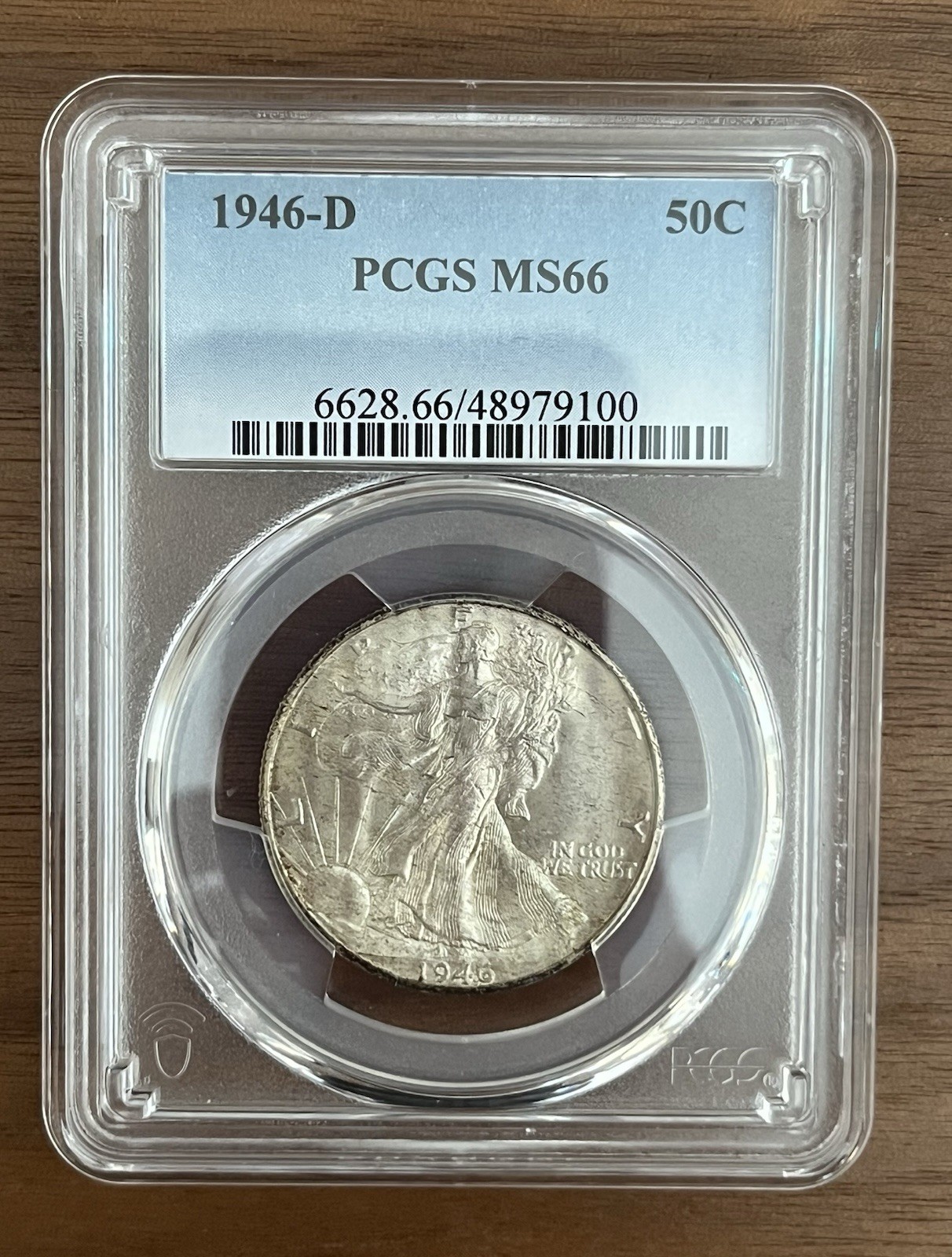 1946-D  - Walking Liberty Half Dollar - 50C - PCGS - Cert #48979100