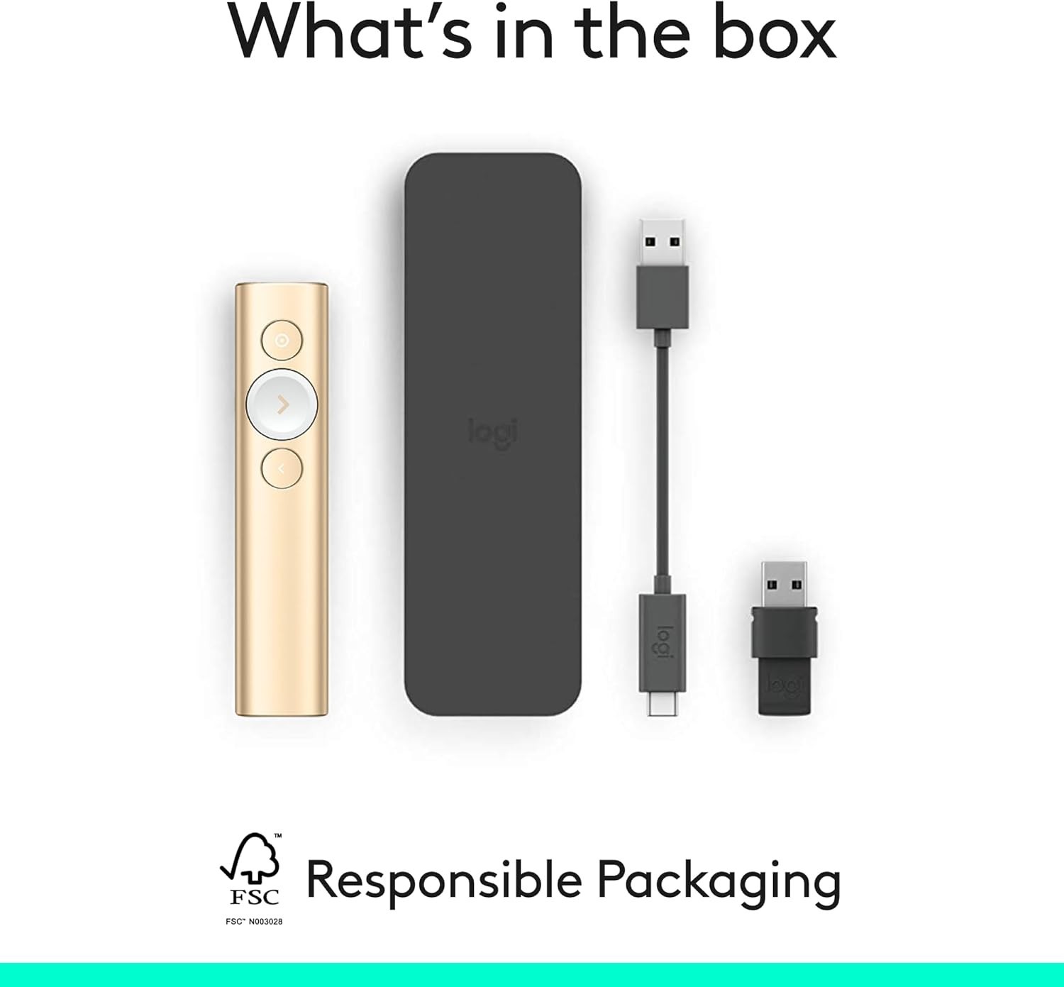 Logitech Spotlight Presentation Remote - Gold, Advanced Digital Highlighting,...