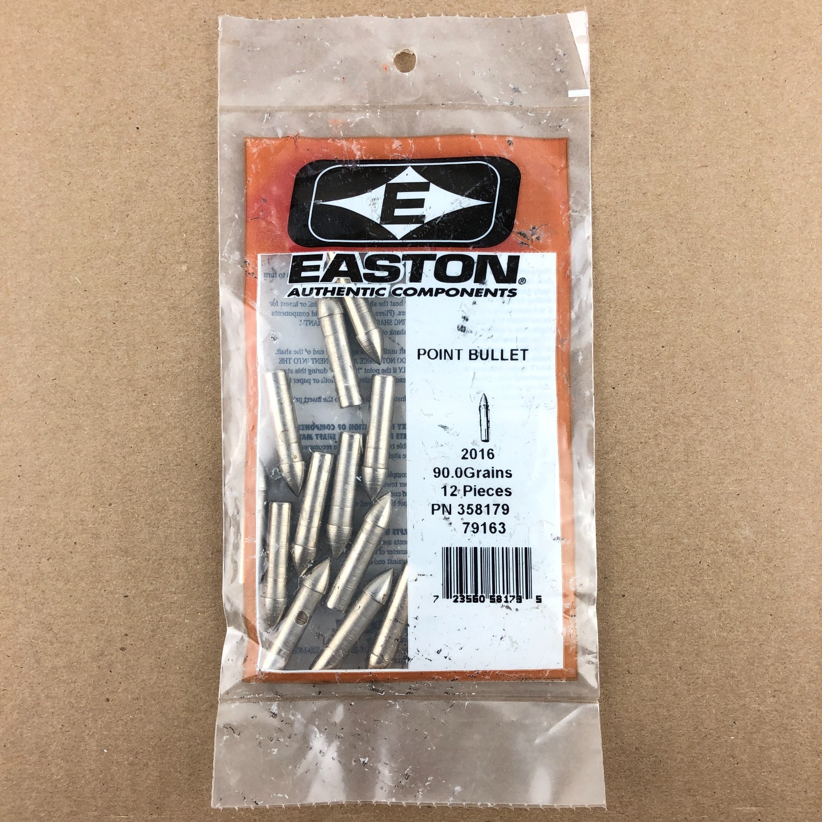 Easton 2016 Aluminum Bullet Arrow Point 90 Grain Pack of 12 Archery Bow Points