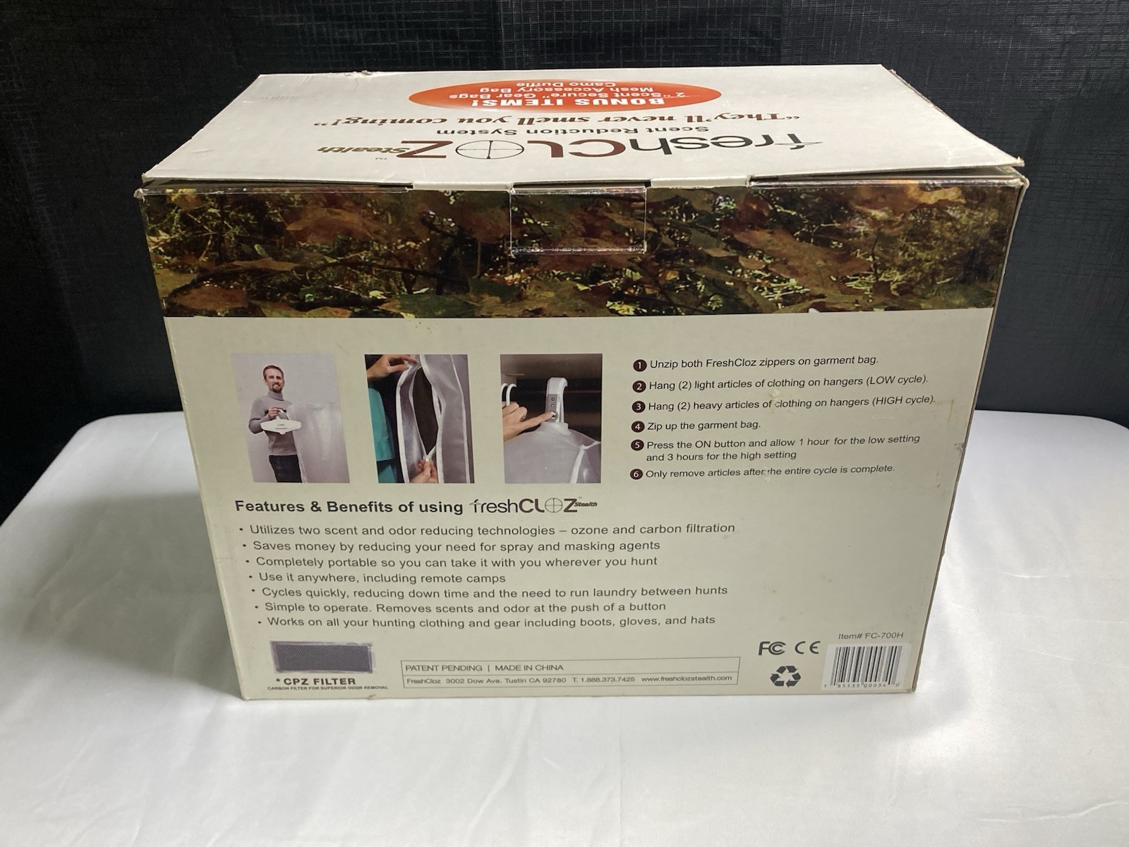Fresh cloz Stealth For Hunting Clothes Scent Reduction System