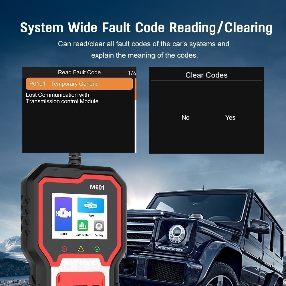 OBD Scanner Universal Car Engine Fault Code Reader, OBDII Diagnostic Scan Tools