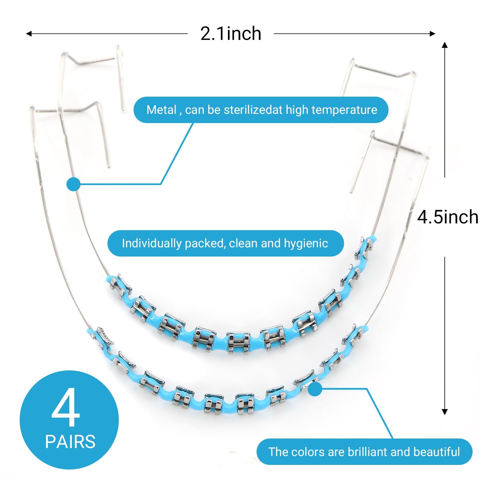 5 Pair of Temporary Tooth Decoration, Teeth Retainer Practical Brackets para ...