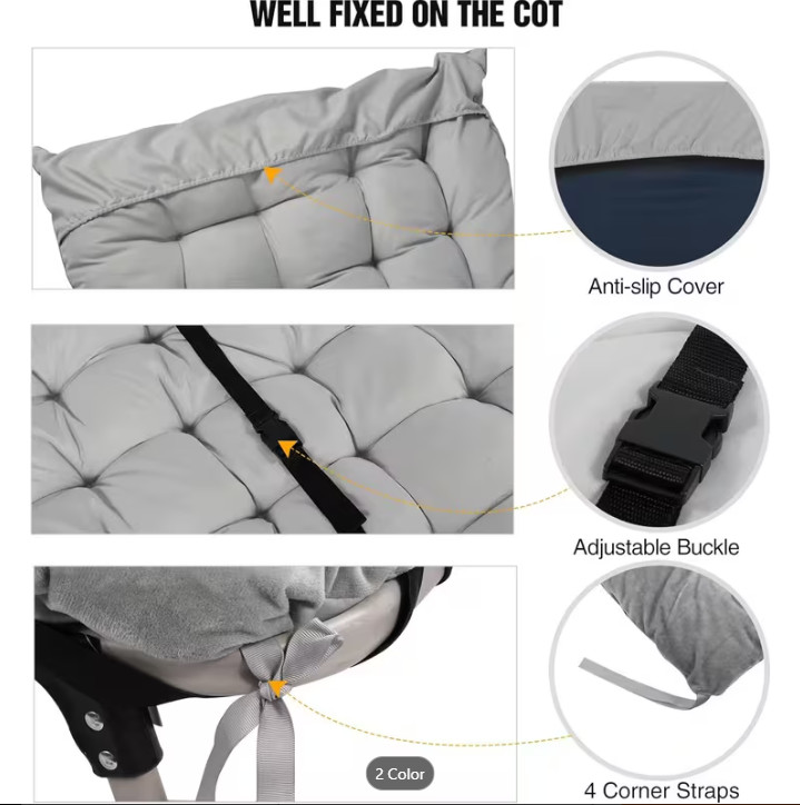 Folding Cot PAD for Sleeping Extra Thick, Soft Comfortable Velvet Camping PAD