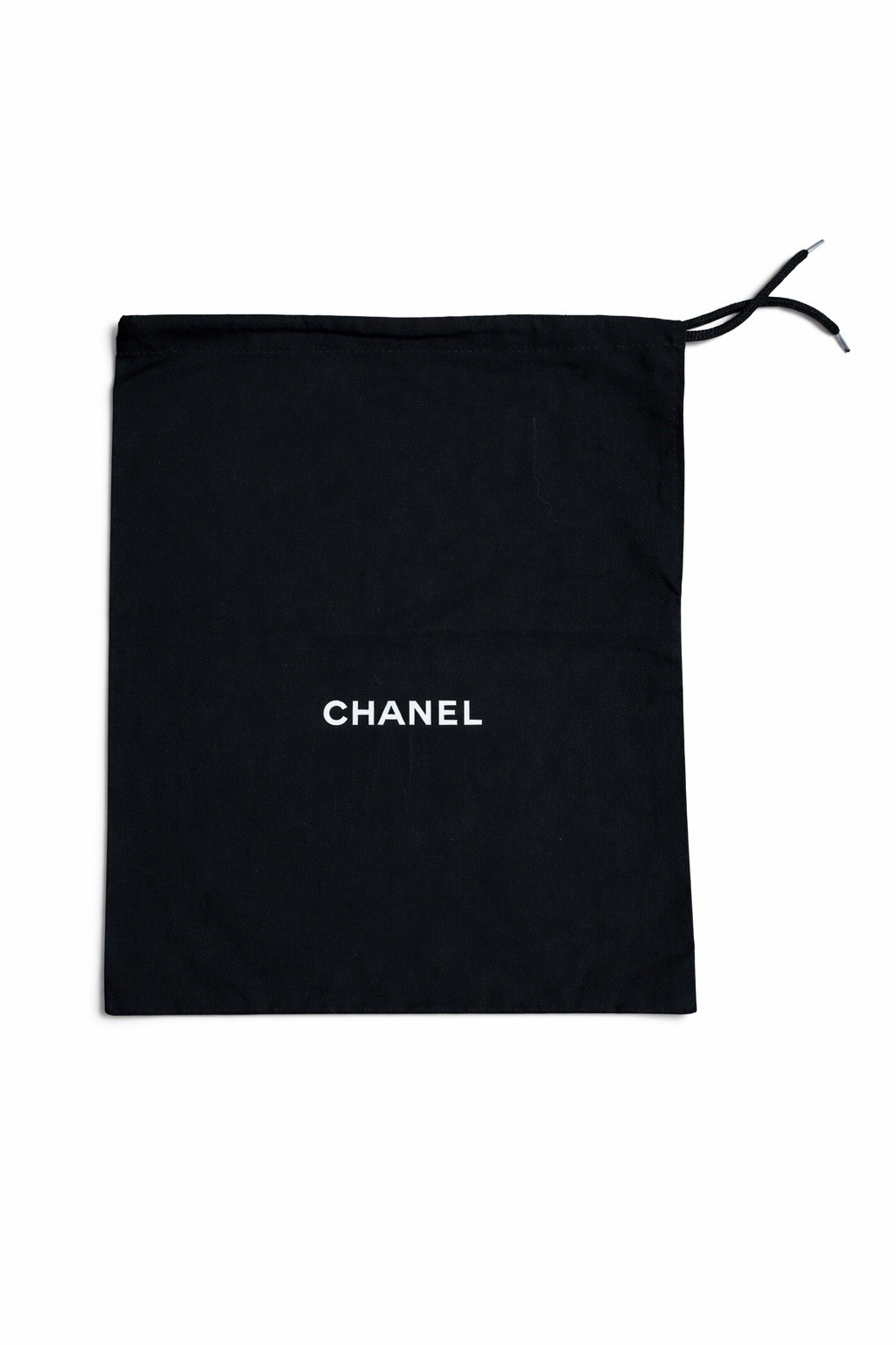 CHANEL Black Drawstring Dust Bag 14x12 Cotton Blend New Authentic