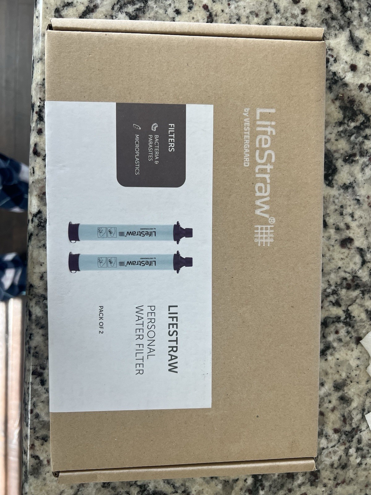 2 Pack LifeStraw Personal Water Filter Straws Backpacking, Bug Out Bag, Prep NEW