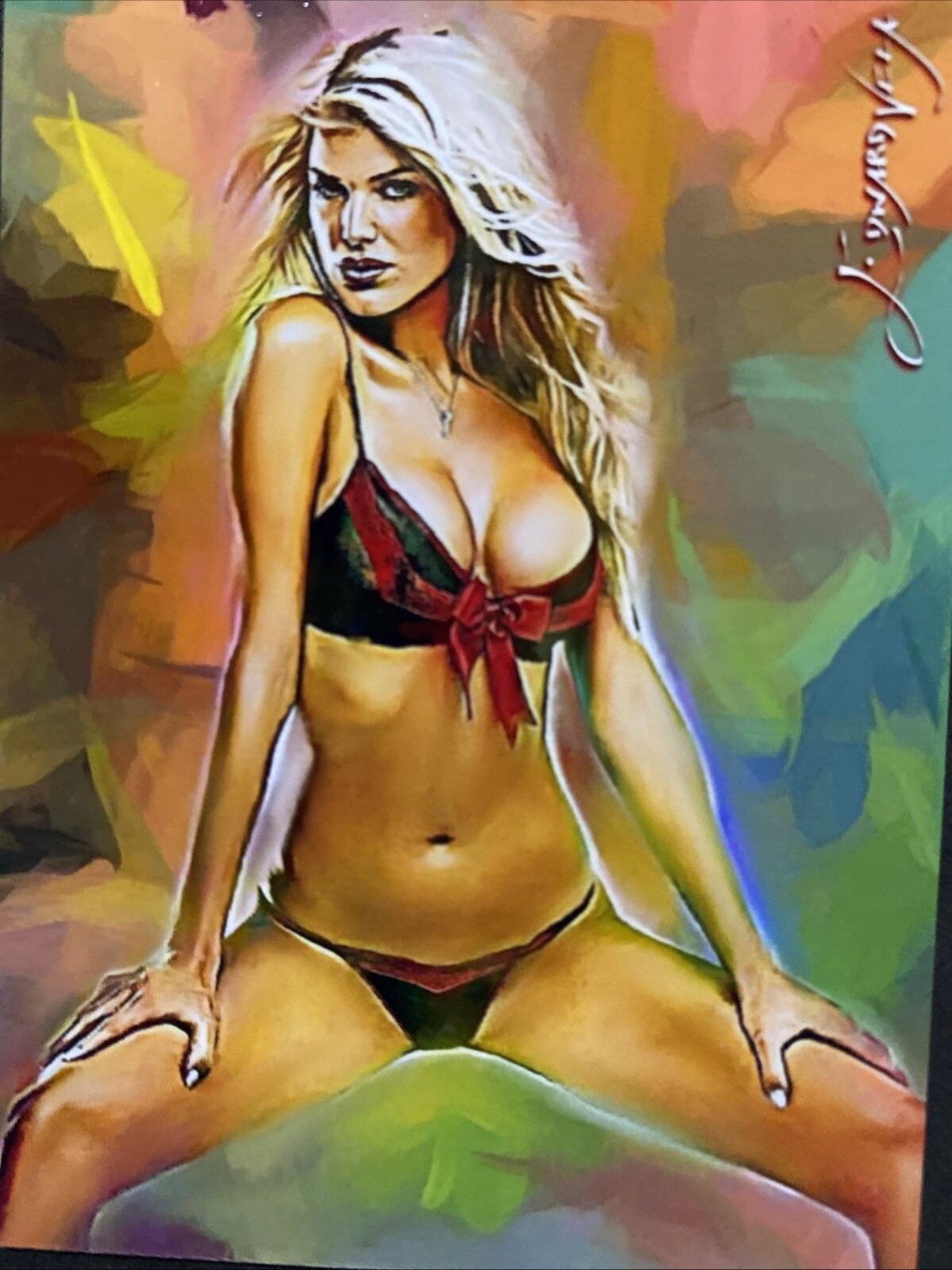 Victoria Silvstedt #10 Art Card Limited Numbered xx/50 Edward Vela Signed 2021.