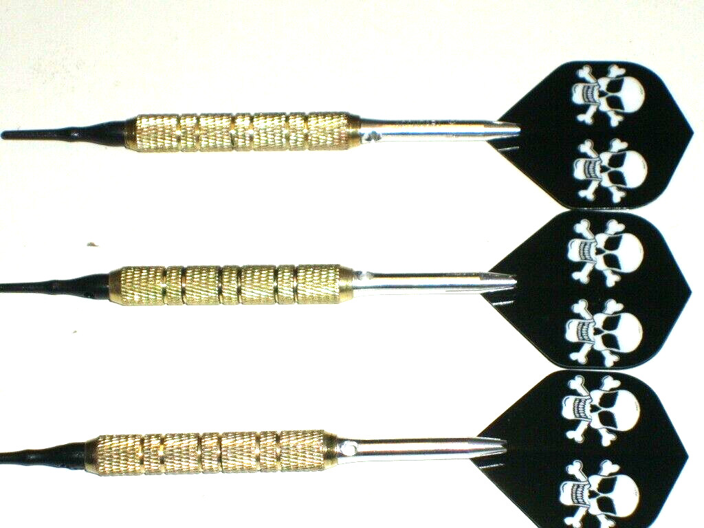 Soft Tip Darts Used, 18 Gram Brass with New Aluminum Shafts and Flights #4062