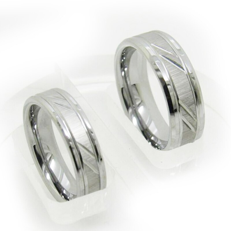 8MM Silver Brushed Tungsten Carbide Ring for Men Birthday Party Promise Jewelry