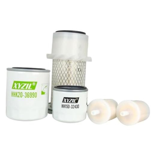 XYZIL 5/16" In-Line Fuel Air Oil HST Filter Kit Compatible with Kubota G1800