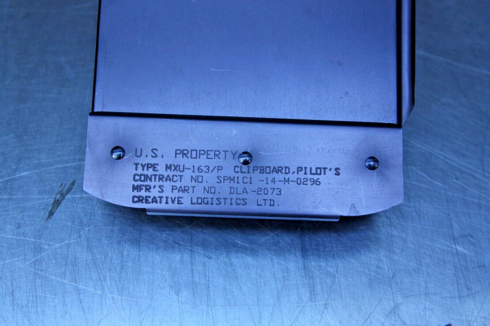 USGI Aircraft Pilots Clipboard Type MXU-163/P Lighted Dimmable Part No. DLA-2073
