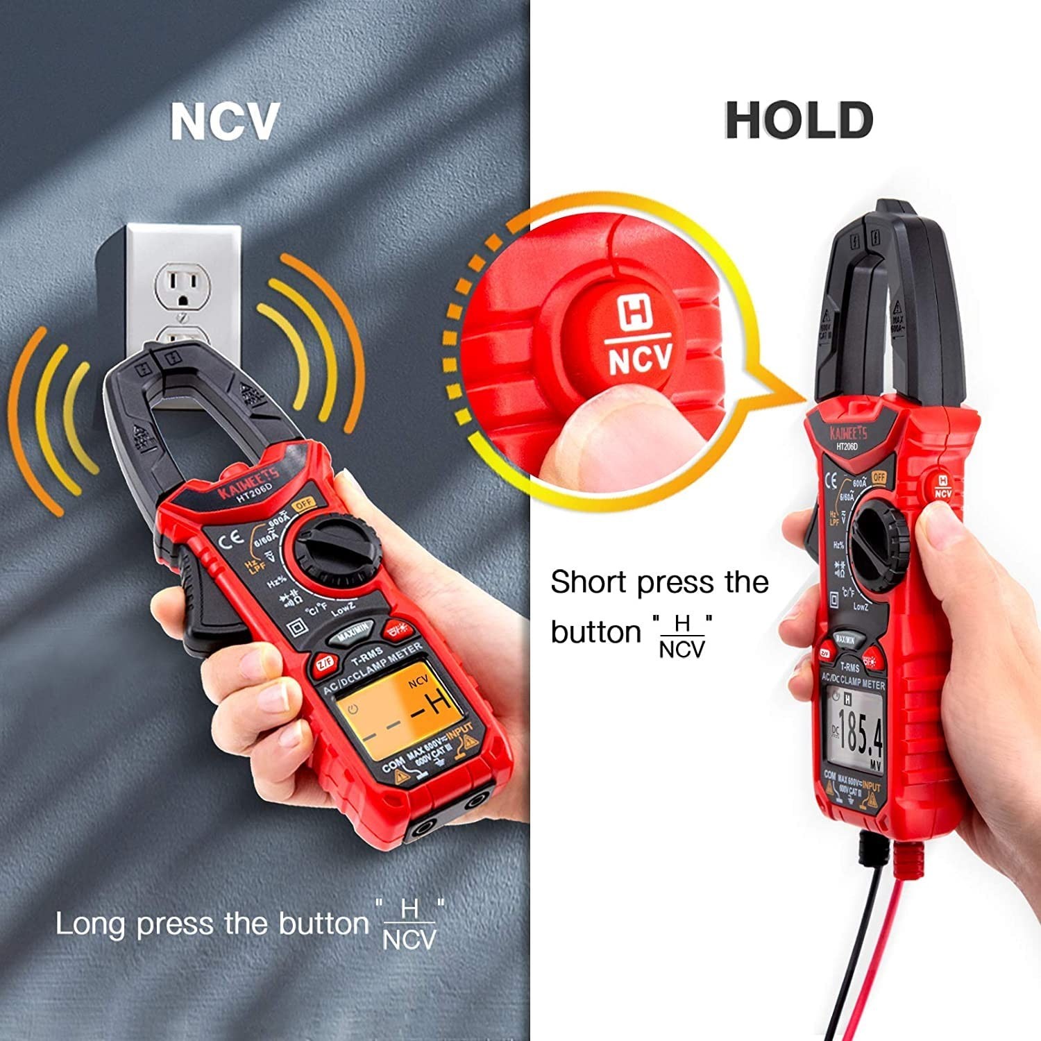 Advanced Multi-Function Digital Clamp Meter with Non-Contact Voltage Detection