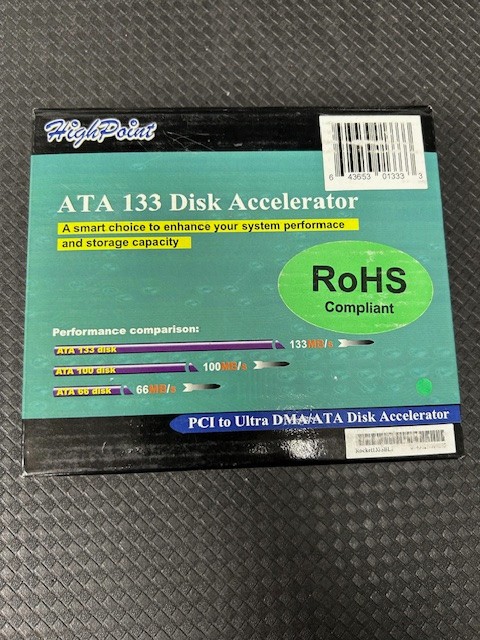 Lot of 2-HighPoint ATA 133 PCI to Ultra DMA/ATA Disk Acclerator