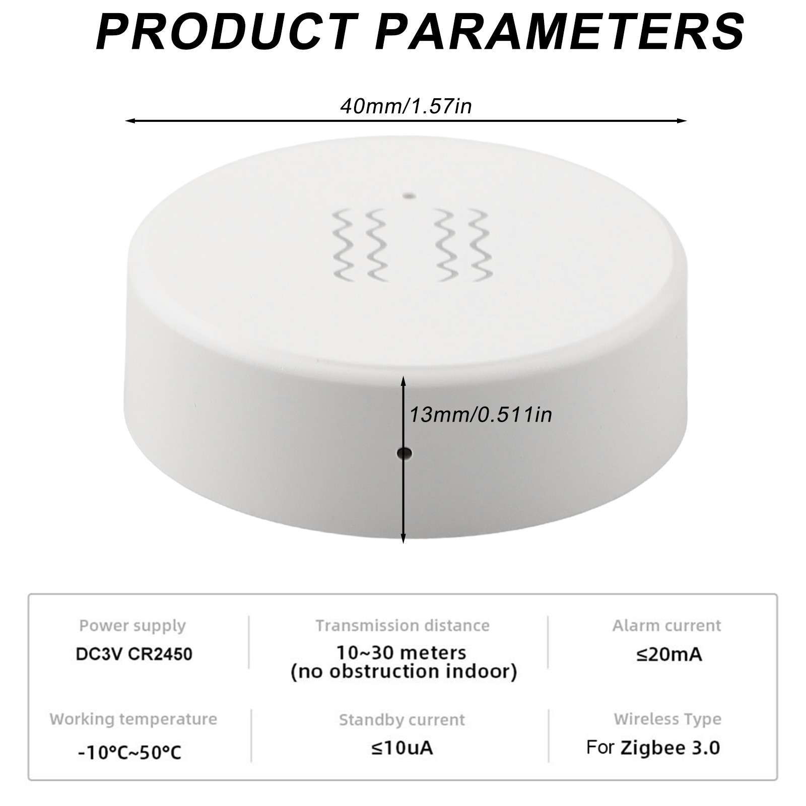 Home Security Enhanced by For Tuya Compatible Smart Vibration Detection Sensors