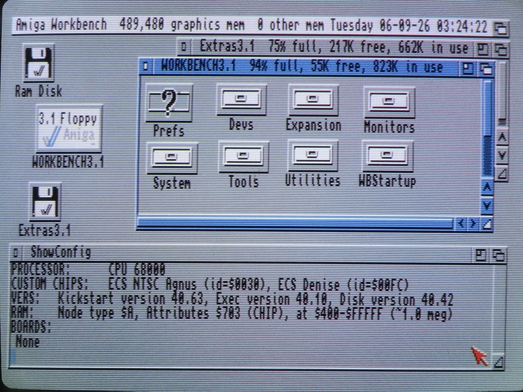 Commodore Amiga 2000 A2000 Desktop Computer rev6.3 1MB 8373 Denise - CA1064106