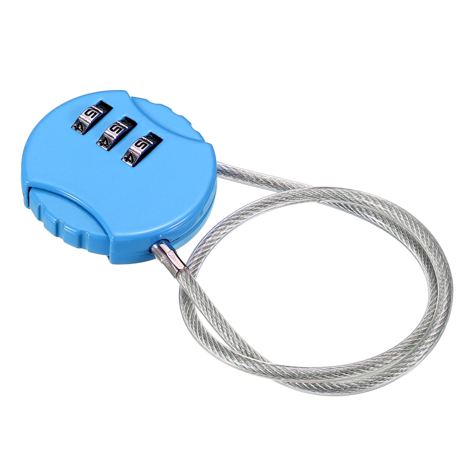 Small Combination Lock 11.8 Inch, 1 Pack 3 Digit Padlock for Locker, Light Blue