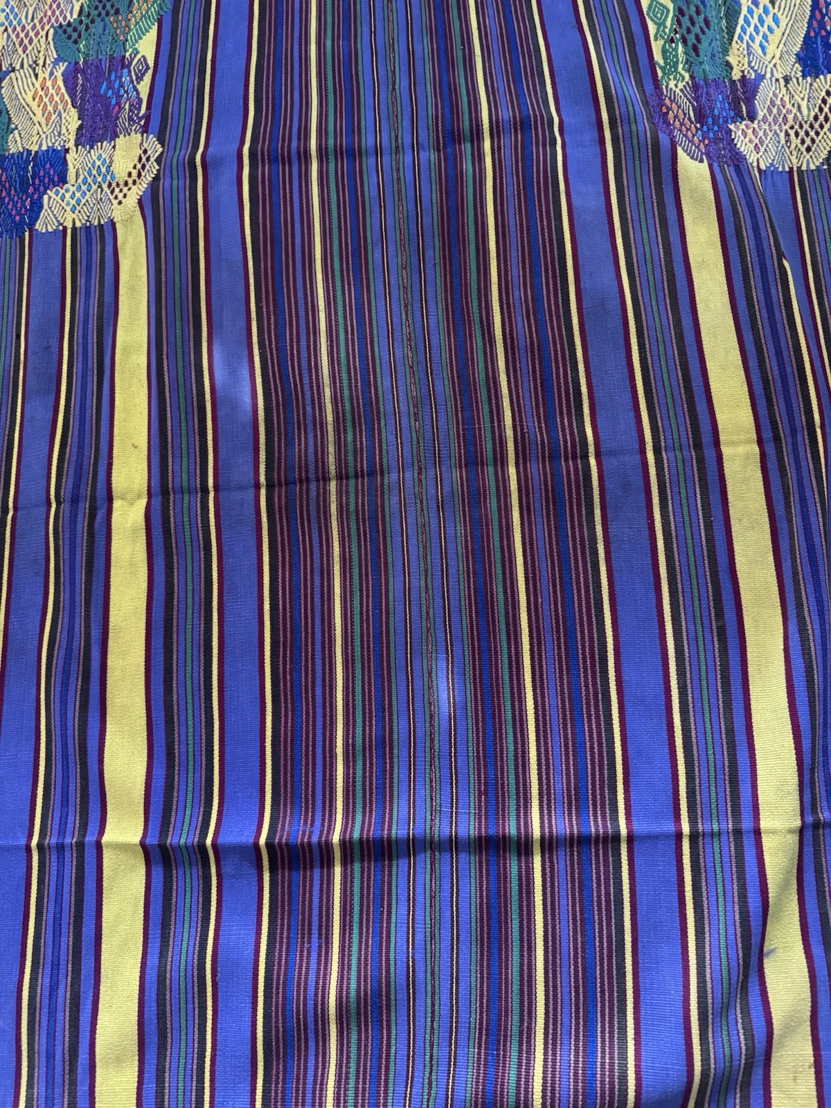 Primitive Peruvian Embroidered Textile Fabric