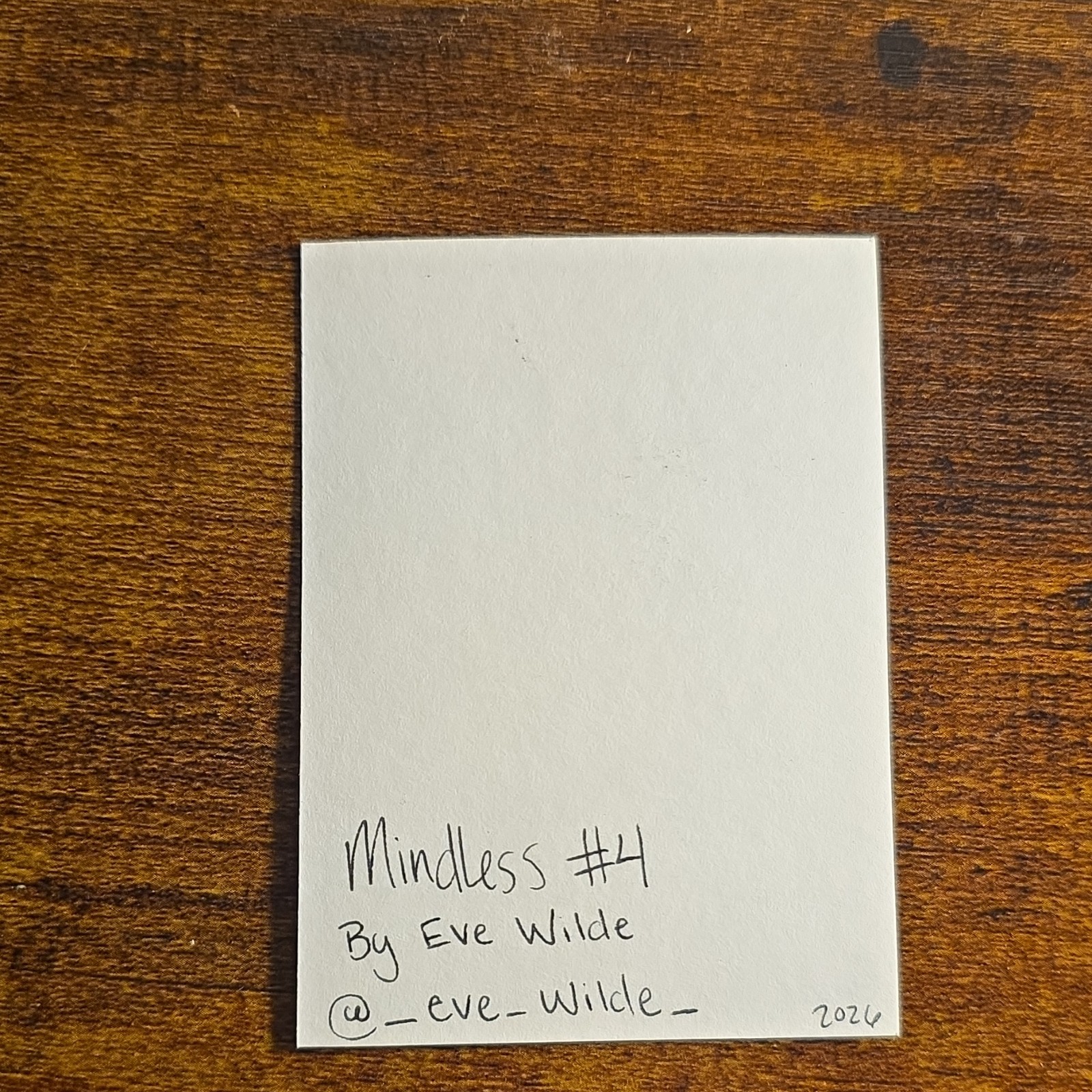 Mindless #4 Abstract Original Drawing - Mixed Media ACEO