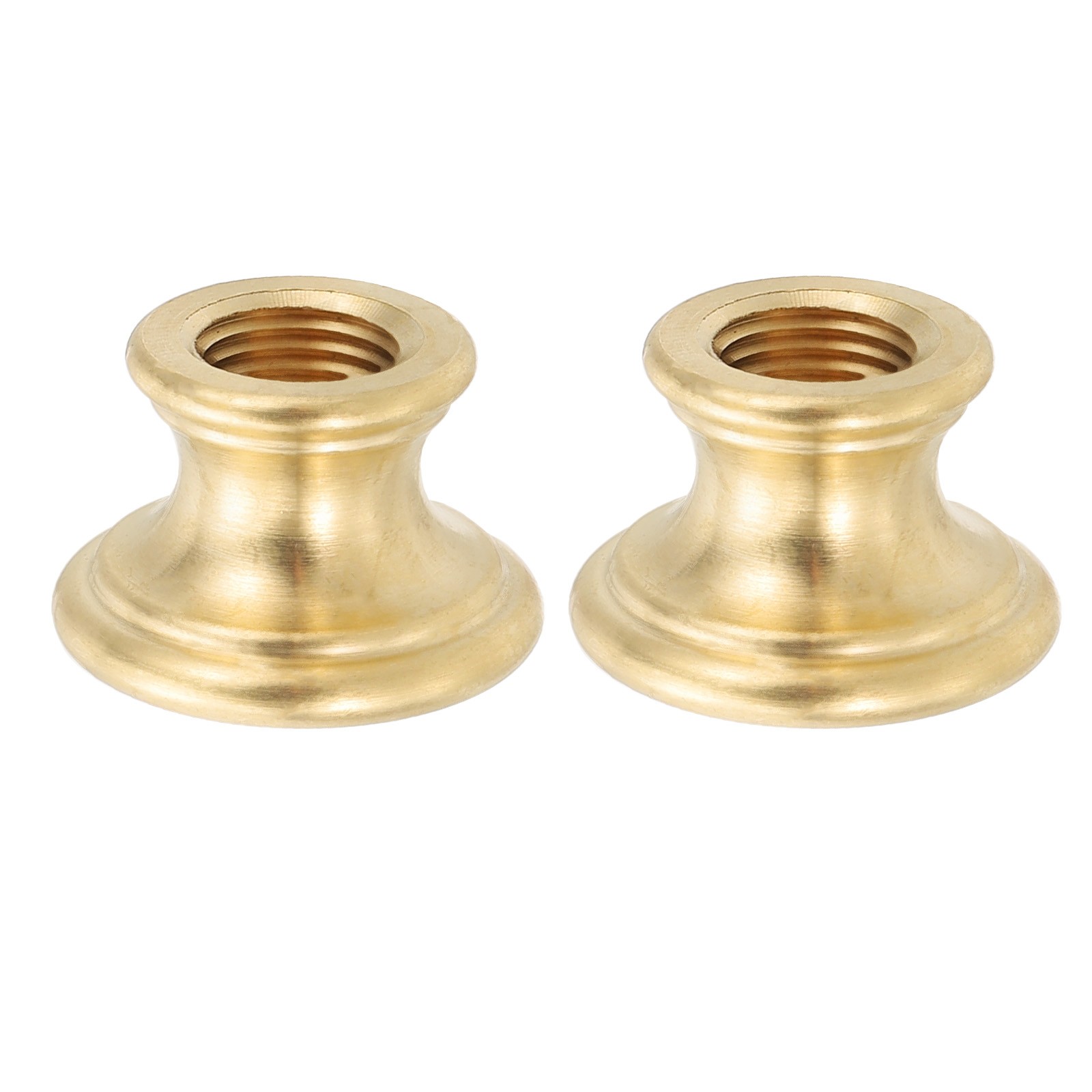 2Pcs Lamp Solid Brass Neck M10 Fine Threaded Turned Solid Brass Spindle 23x15mm