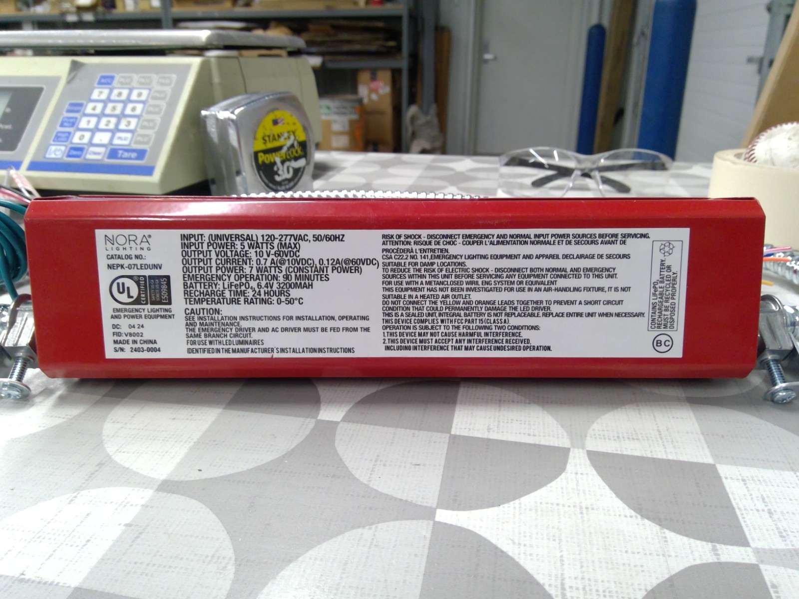 NORA Lighting Emergency LED Battery Backup: NEPK-07LEDUNV *FREE SHIPPING*
