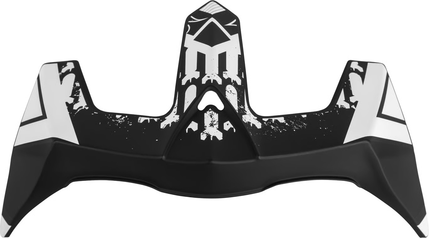Fly Racing Rear Spoiler for Revolt Helmets - White/Black Motorcycle 73-88449