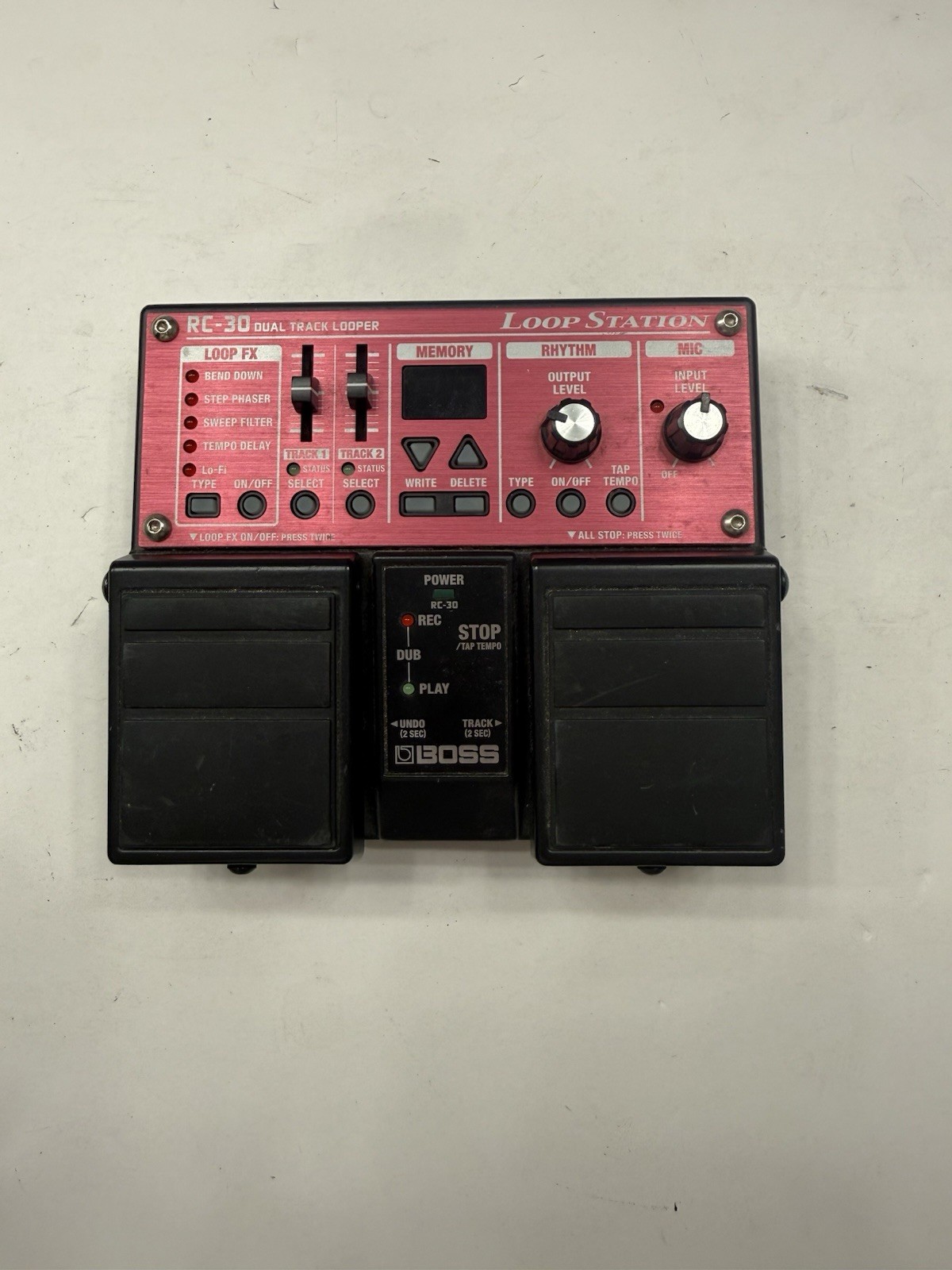 Boss RC-30 Loop Station Dual Track Looper Sampler Guitar Effect Pedal + PSU