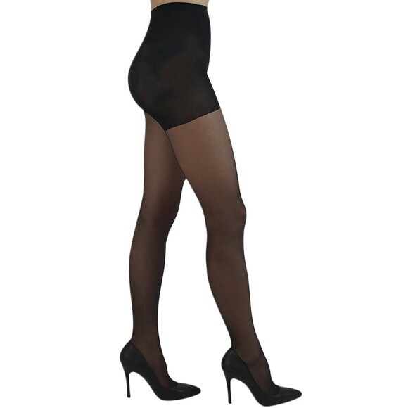 YourTights Sheer Black Tights 11 Denier Hosiery Made in USA New NWT