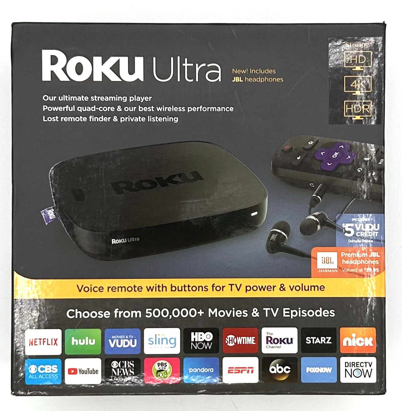 Roku Ultra (6th Generation) HD Media Streamer 4660 Black - Used