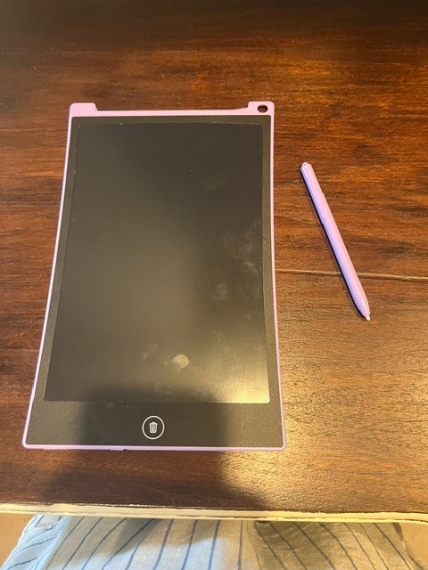 reusable sketch pad, purple, used