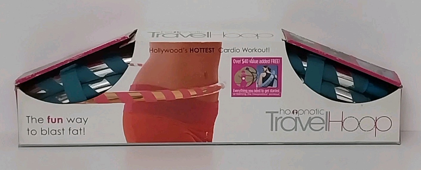 NEW Hoopnotic Travel Hoop Cardio Workout Dance Exercise Blue/Silver Sealed Hula