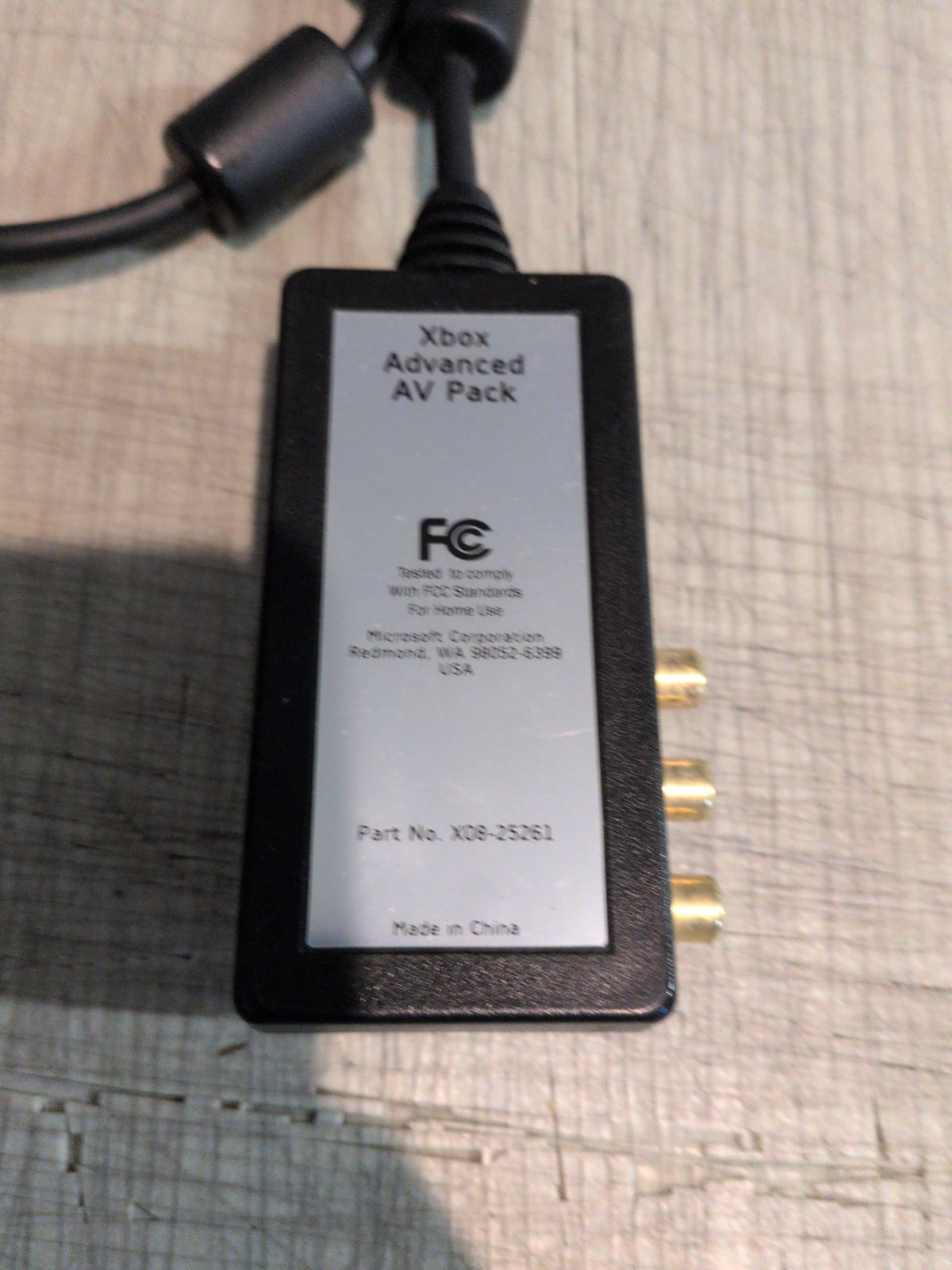 Original XBOX Advanced AV Pack X08-25261 Official Microsoft OEM OG