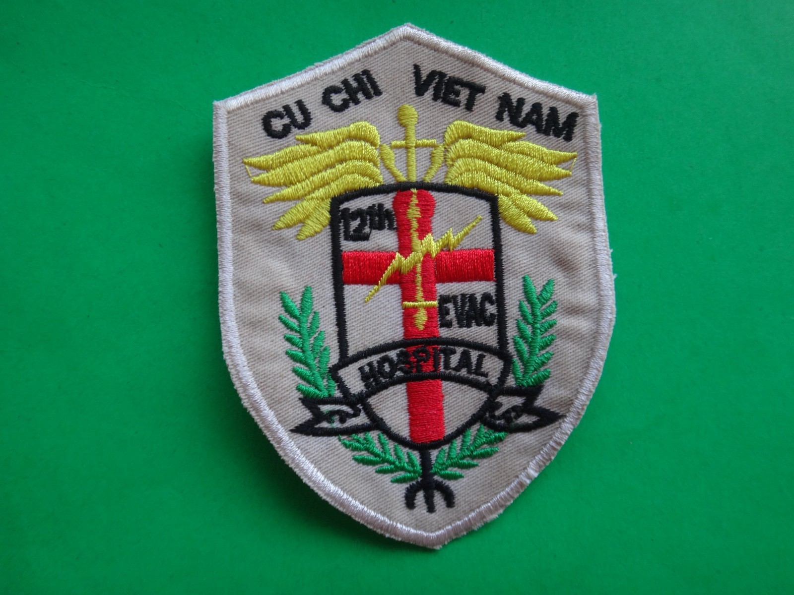 US Army 12th EVACUATION HOSPITAL in CU CHI VIETNAM Patch From Vietnam War Era